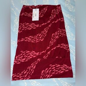 Ava Sky Red and Pink fish print tube top